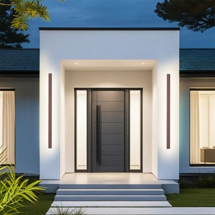 Brilagi - LED āra sienas gaismeklis LINEAR LED/32W/230V 3000K IP65 140 cm brūna CRI 90