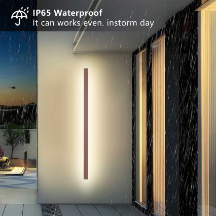 Brilagi - LED āra sienas gaismeklis LINEAR LED/32W/230V 3000K IP65 140 cm brūna CRI 90