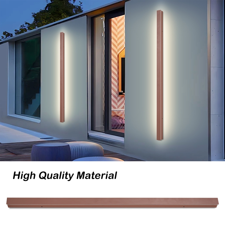 Brilagi - LED āra sienas gaismeklis LINEAR LED/32W/230V 3000K IP65 140 cm brūna CRI 90