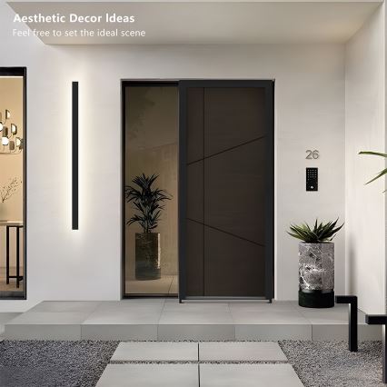 Brilagi - LED āra sienas gaismeklis LINEAR LED/32W/230V 3000K IP65 140 cm melns CRI 90