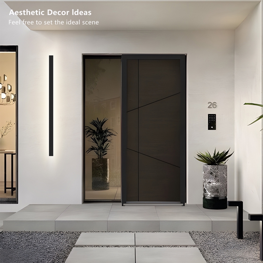 Brilagi - LED āra sienas gaismeklis LINEAR LED/32W/230V 4000K IP65 140 cm melns CRI 90