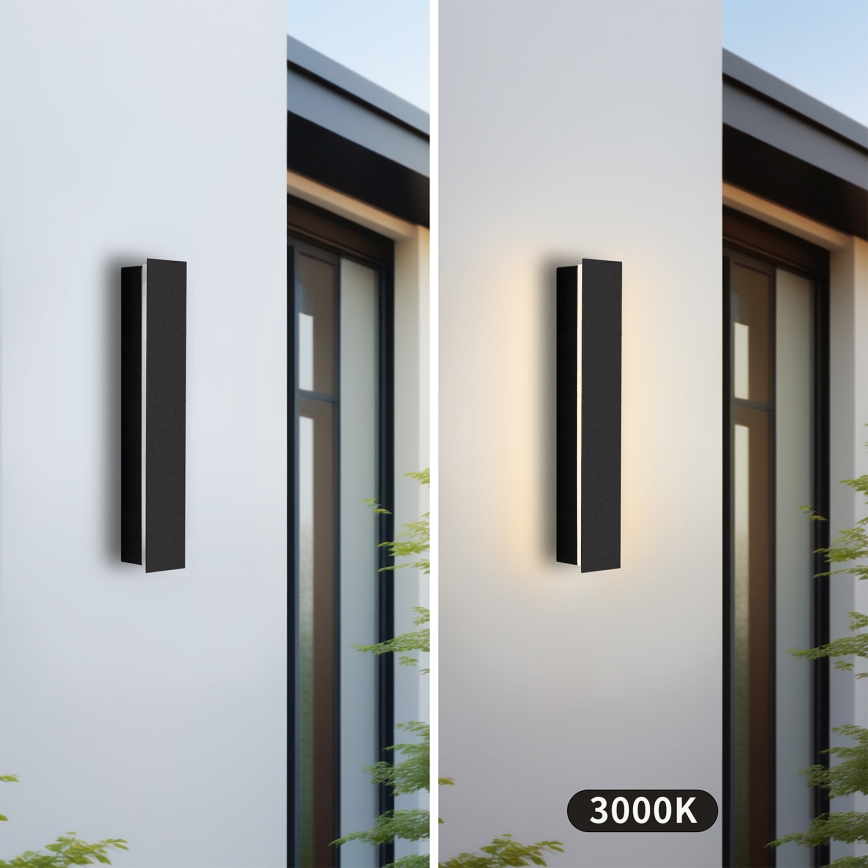 Brilagi - LED āra sienas gaismeklis LINEAR LED/8W/230V 3000K IP65 30 cm melns CRI 90