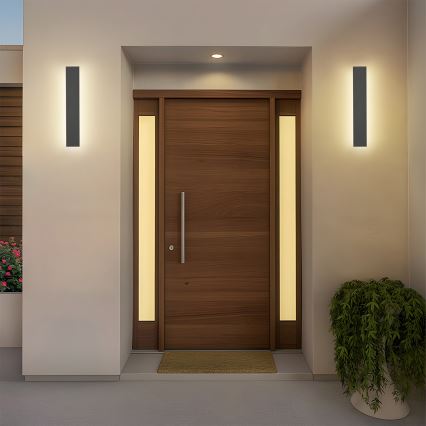 Brilagi - LINEAR LED āra sienas gaismeklis/8W/230V 4000K IP65 30 cm antracīts CRI 90