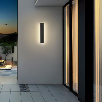 Brilagi - LED āra sienas gaismeklis LINEAR LED/8W/230V 4000K IP65 30 cm melns CRI 90