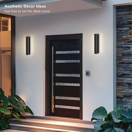 Brilagi - LED āra sienas gaismeklis LINEAR LED/8W/230V 4000K IP65 30 cm melns CRI 90