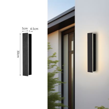 Brilagi - LED āra sienas gaismeklis LINEAR LED/8W/230V 4000K IP65 30 cm melns CRI 90