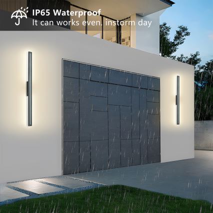 Brilagi - LED āra sienas gaismeklis LINEO LED/24W/230V 3000K IP65 100 cm antracīts CRI 90