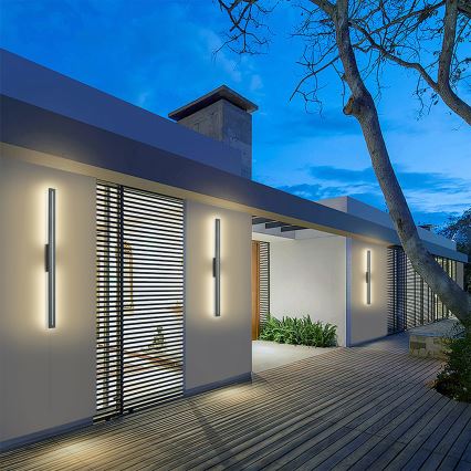 Brilagi - LED āra sienas gaismeklis LINEO LED/24W/230V 3000K IP65 100 cm antracīts CRI 90