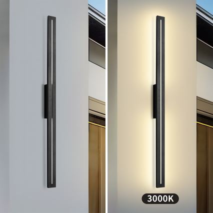 Brilagi - LED āra sienas gaismeklis LINEO LED/24W/230V 3000K IP65 100 cm melns CRI 90