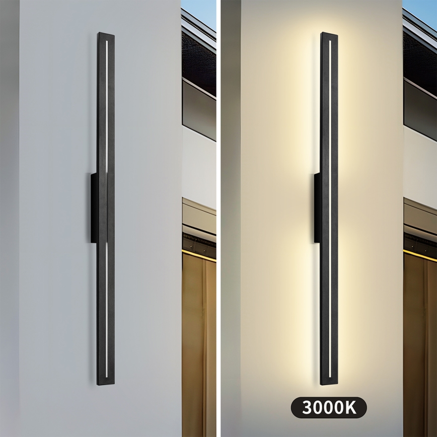 Brilagi - LED āra sienas gaismeklis LINEO LED/24W/230V 3000K IP65 100 cm melns CRI 90