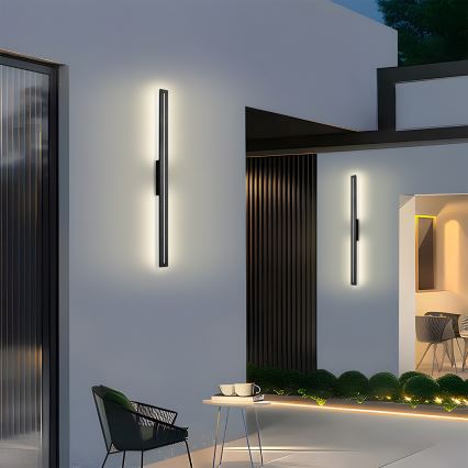 Brilagi - LED āra sienas gaismeklis LINEO LED/24W/230V 3000K IP65 100 cm melns CRI 90