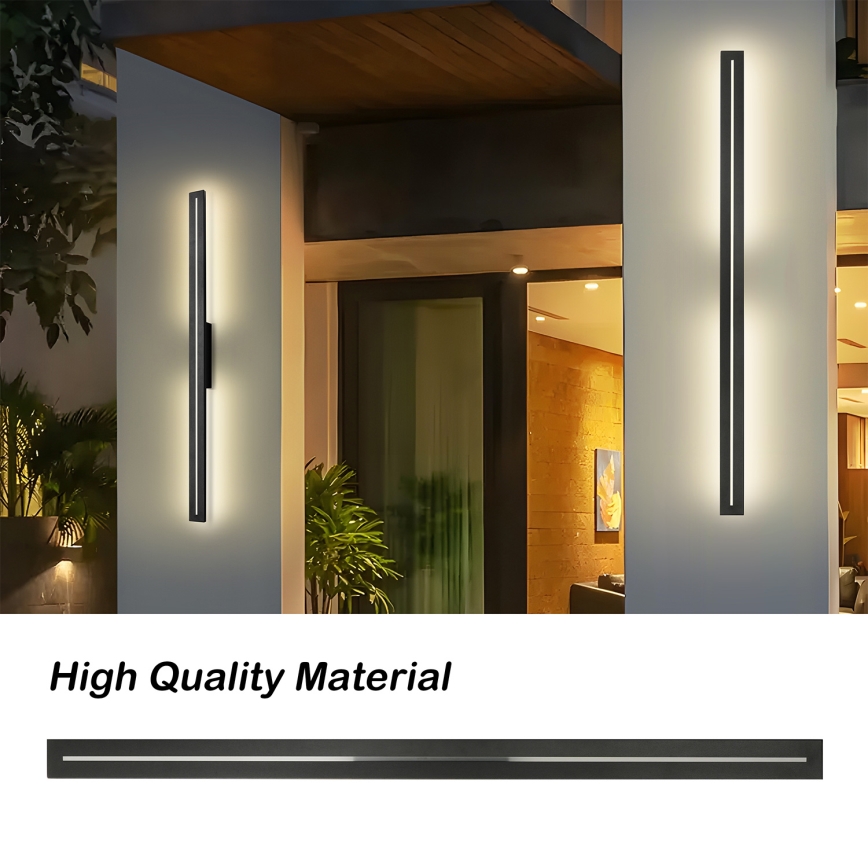 Brilagi - LED āra sienas gaismeklis LINEO LED/24W/230V 3000K IP65 100 cm melns CRI 90