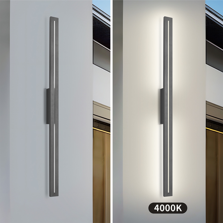 Brilagi - LED āra sienas gaismeklis LINEO LED/24W/230V 4000K IP65 100 cm antracīts CRI 90