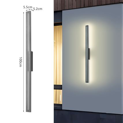 Brilagi - LED āra sienas gaismeklis LINEO LED/24W/230V 4000K IP65 100 cm antracīts CRI 90