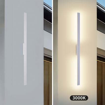 Brilagi - LED āra sienas gaismeklis LUNA LED/24W/230V 3000K IP65 100 cm balts CRI 90