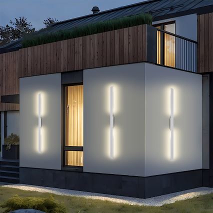Brilagi - LED āra sienas gaismeklis LUNA LED/24W/230V 3000K IP65 100 cm balts CRI 90