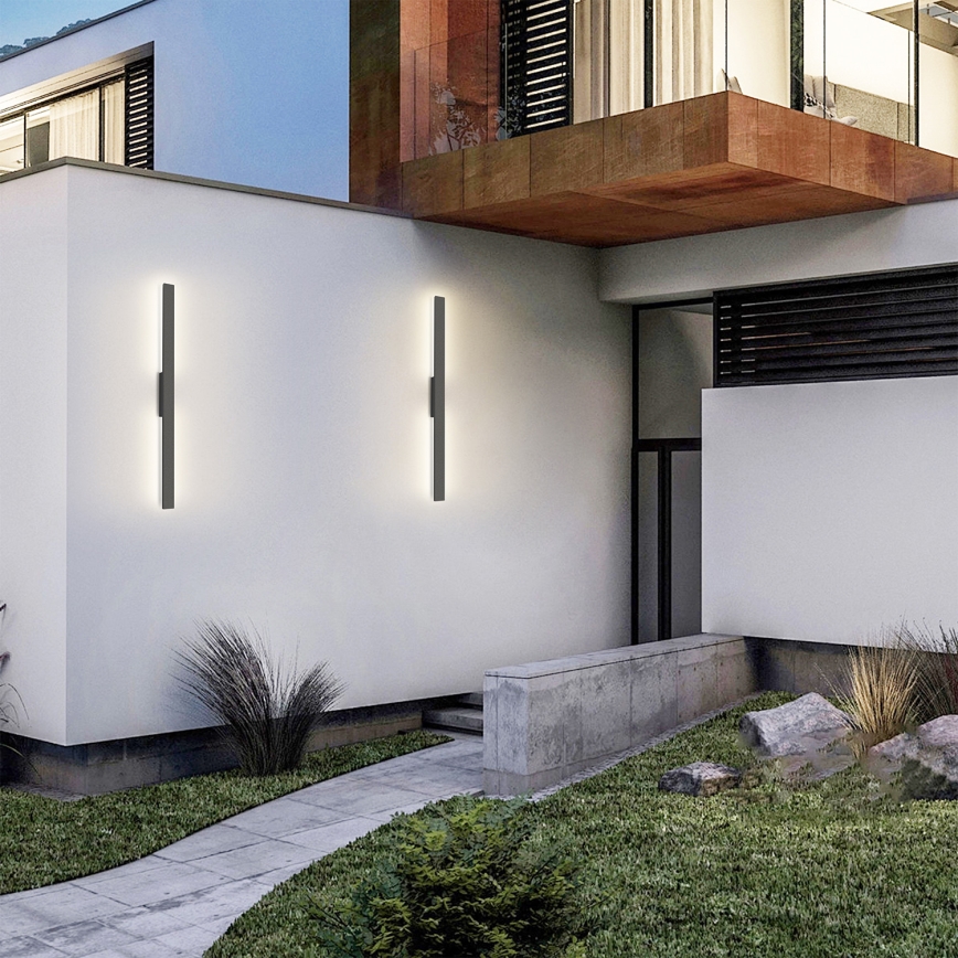 Brilagi - LED āra sienas gaismeklis LUNA LED/24W/230V 3000K IP65 100 cm antracīts CRI 90