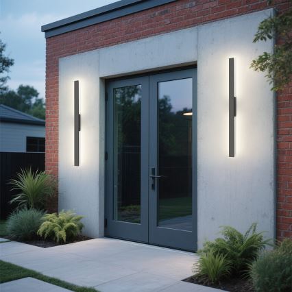 Brilagi - LED āra sienas gaismeklis LUNA LED/24W/230V 3000K IP65 100 cm antracīts CRI 90