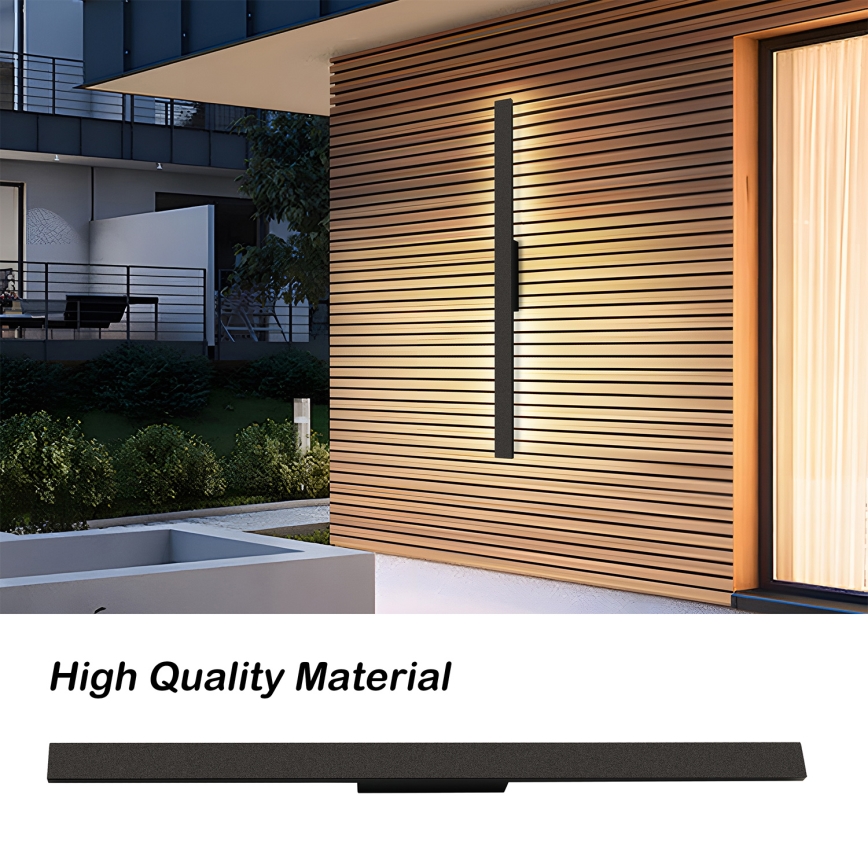Brilagi - LED āra sienas gaismeklis LUNA LED/24W/230V 3000K IP65 100 cm melns CRI 90