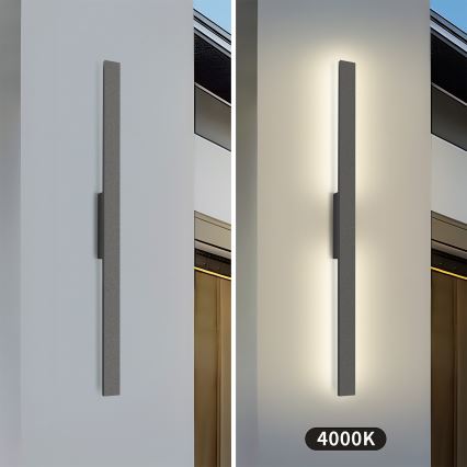 Brilagi - LED āra sienas gaismeklis LUNA LED/24W/230V 4000K IP65 100 cm antracīts CRI 90