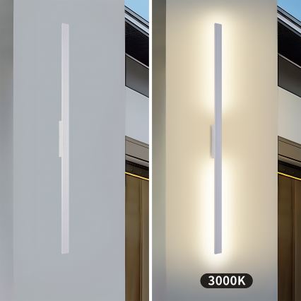 Brilagi - LED āra sienas gaismeklis LUNA LED/30W/230V 3000K IP65 150 cm balts CRI 90