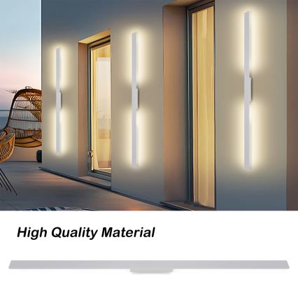 Brilagi - LED āra sienas gaismeklis LUNA LED/30W/230V 3000K IP65 150 cm balts CRI 90