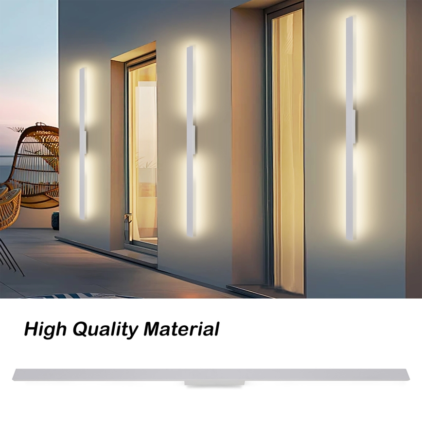 Brilagi - LED āra sienas gaismeklis LUNA LED/30W/230V 3000K IP65 150 cm balts CRI 90