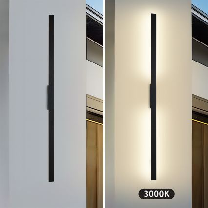 Brilagi - LED āra sienas gaismeklis LUNA LED/30W/230V 3000K IP65 150 cm melns CRI 90