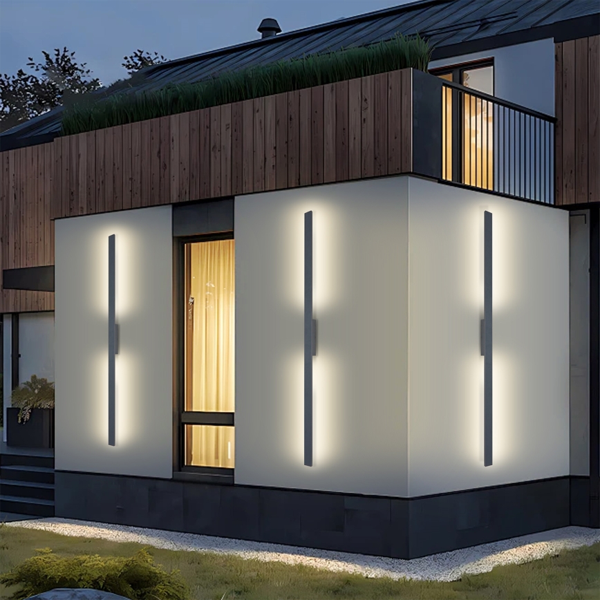 Brilagi - LED āra sienas gaismeklis LUNA LED/30W/230V 4000K IP65 150 cm antracīts CRI 90