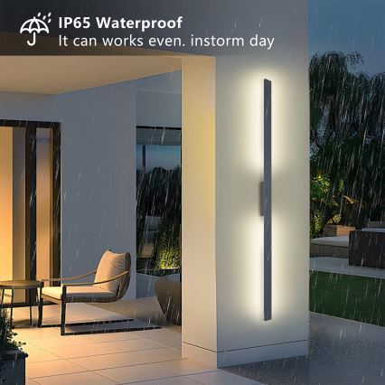 Brilagi - LED āra sienas gaismeklis LUNA LED/30W/230V 4000K IP65 150 cm antracīts CRI 90