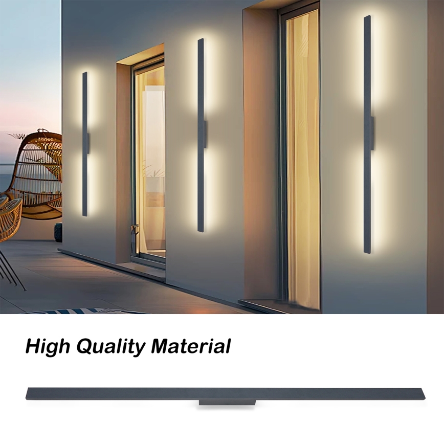 Brilagi - LED āra sienas gaismeklis LUNA LED/30W/230V 4000K IP65 150 cm antracīts CRI 90