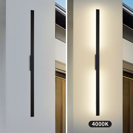 Brilagi - LED āra sienas gaismeklis LUNA LED/30W/230V 4000K IP65 150 cm melns CRI 90