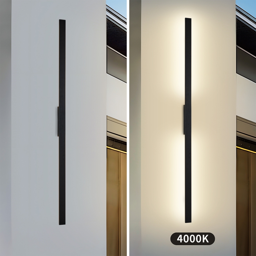 Brilagi - LED āra sienas gaismeklis LUNA LED/30W/230V 4000K IP65 150 cm melns CRI 90
