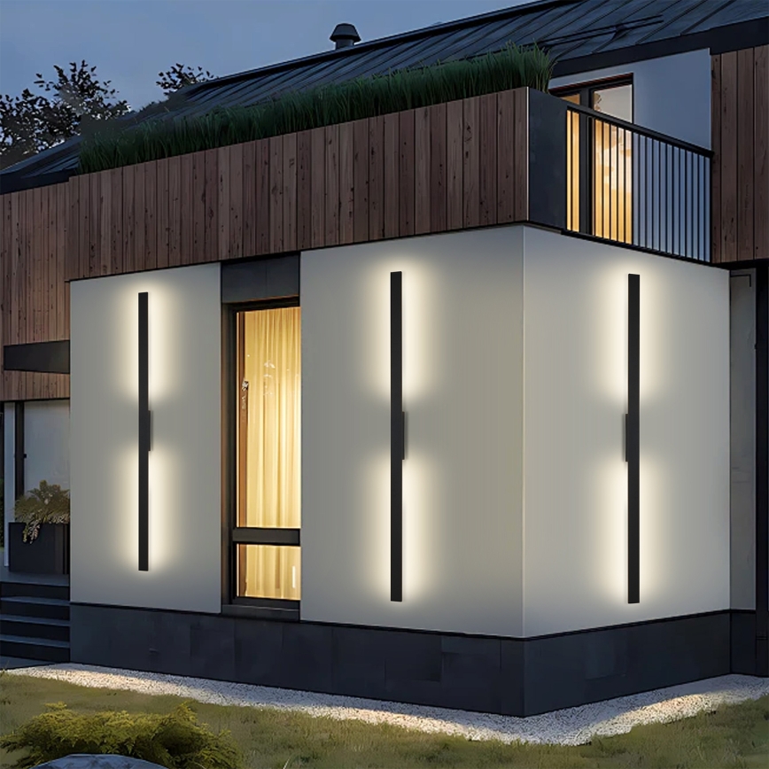Brilagi - LED āra sienas gaismeklis LUNA LED/30W/230V 4000K IP65 150 cm melns CRI 90