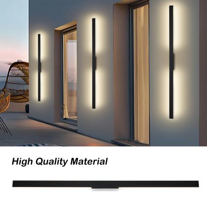Brilagi - LED āra sienas gaismeklis LUNA LED/30W/230V 4000K IP65 150 cm melns CRI 90