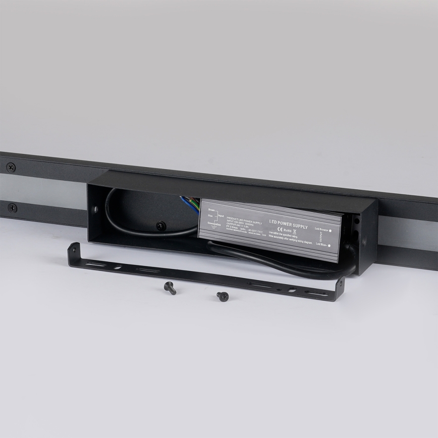 Brilagi - LED āra sienas gaismeklis LUNA LED/30W/230V 4000K IP65 150 cm melns CRI 90