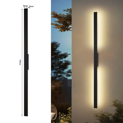 Brilagi - LED āra sienas gaismeklis LUNA LED/30W/230V 4000K IP65 150 cm melns CRI 90
