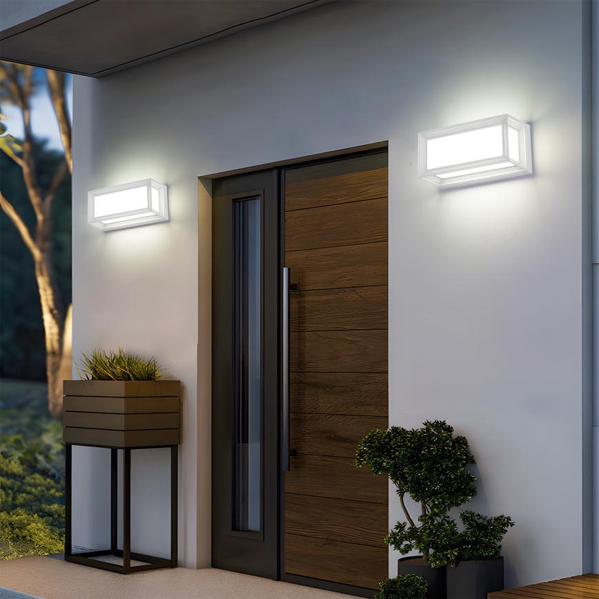 Brilagi - LED āra sienas gaismeklis PARKER LED/12W/230V 3000/4500/6000K balta IP44