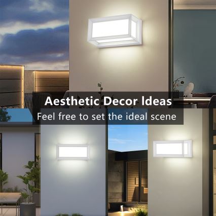 Brilagi - LED āra sienas gaismeklis PARKER LED/12W/230V balts IP44