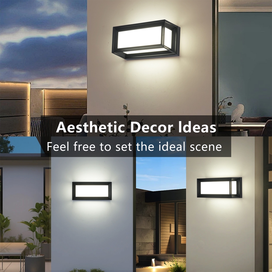 Brilagi - LED āra sienas gaismeklis PARKER LED/12W/230V melns IP44