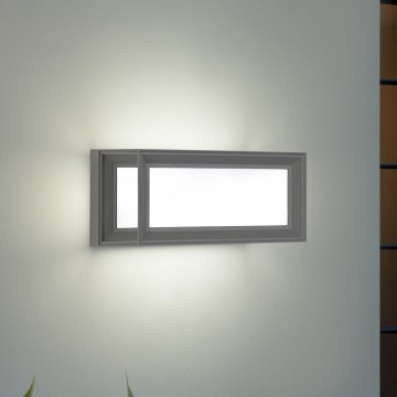 Brilagi - LED āra sienas gaismeklis PARKER LED/12W/230V pelēks IP44
