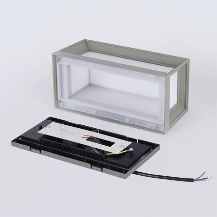 Brilagi - LED āra sienas gaismeklis PARKER LED/12W/230V pelēks IP44