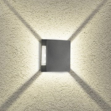 Brilagi - LED āra sienas gaismeklis QUADRAY LED/4W/230V antracīts IP65