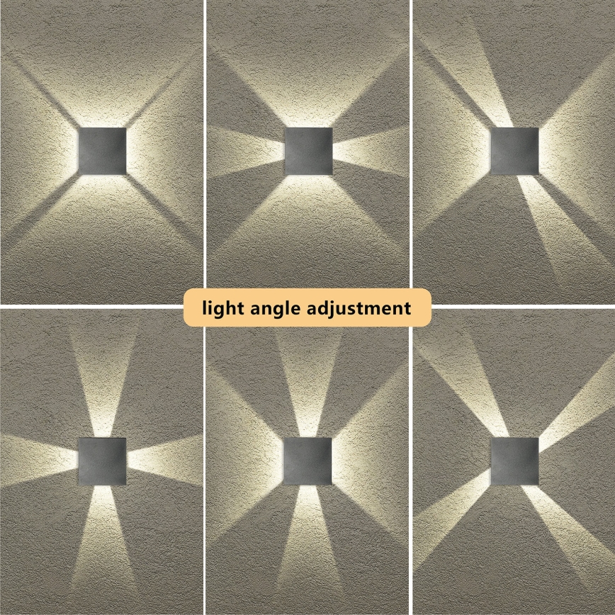 Brilagi - LED āra sienas gaismeklis QUADRAY LED/4W/230V antracīts IP65