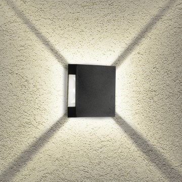 Brilagi - LED āra sienas gaismeklis QUADRAY LED/4W/230V melns IP65