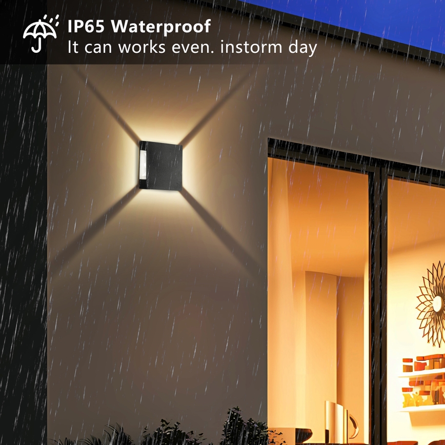 Brilagi - LED āra sienas gaismeklis QUADRAY LED/4W/230V melns IP65