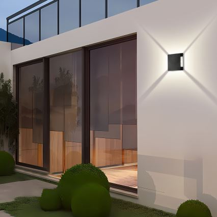 Brilagi - LED āra sienas gaismeklis QUADRAY LED/4W/230V melns IP65
