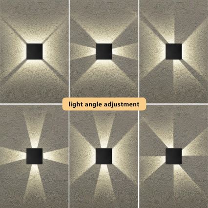 Brilagi - LED āra sienas gaismeklis QUADRAY LED/4W/230V melns IP65