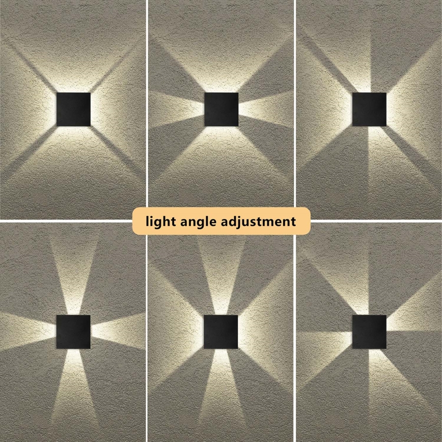 Brilagi - LED āra sienas gaismeklis QUADRAY LED/4W/230V melns IP65