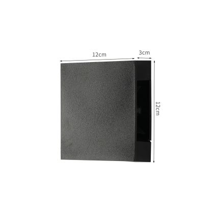 Brilagi - LED āra sienas gaismeklis QUADRAY LED/4W/230V melns IP65